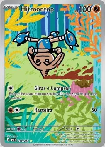Hitmontop (240/217) Carta Pokémon Coleção Heróis Excelsos
