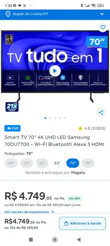 Vendo tv Samsung