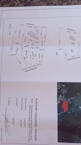 Chácara em Camarugi Guarapari, 5615 metros quadrados.