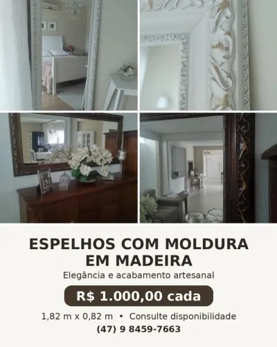 Espelhos Moldura em Madeira 