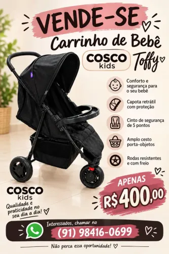 Carinho de bebê toffy Cosco kids (Usado)