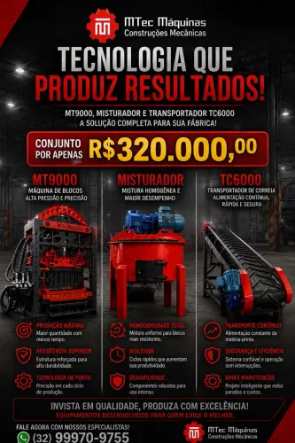 MÁQUINA PARA FABRICAÇÃO DE ARTEFATOS DE CONCRETO!