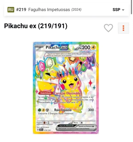 Pikachu ex (219/191)