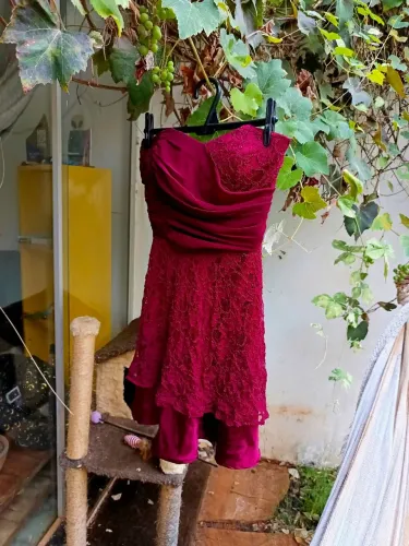Vestido vinho