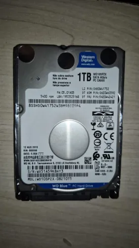 HD WD 1TB 5400RPM seminovo