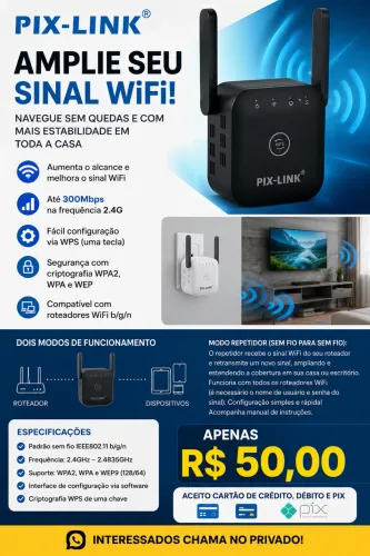 Repetidor e Roteador Wi-Fi 