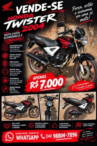 VENDE-SE HONDA CBX 250 TWISTER 2004