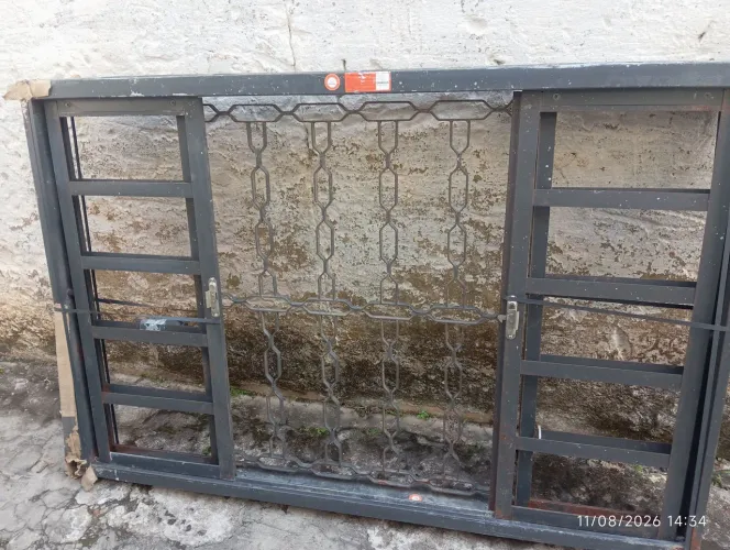 Janela De Aço Galvanizado 100x150cm (Nova Sem Uso) - Grade Elo