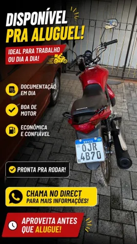 Aluguel de moto sem burocracia