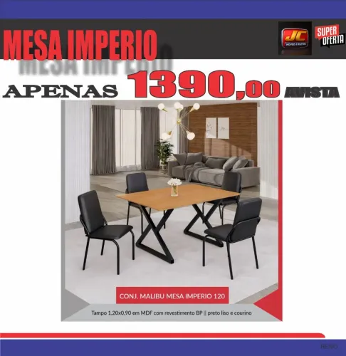 MESA IMPERIO TAMPO MDF 1.20CM