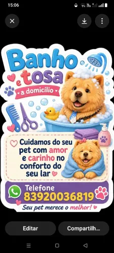 Banho e tosa a domicílio