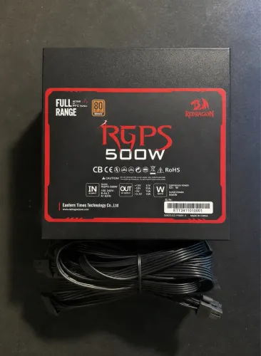 Fonte: Redragon RGPS 500W 80 PLUS Bronze (PRA SAIR RÁPIDO)
