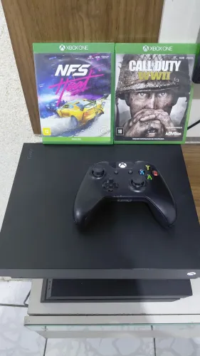 XBOX ONE X 1TB 12X C/J 2 JOGOS FÍSICO 