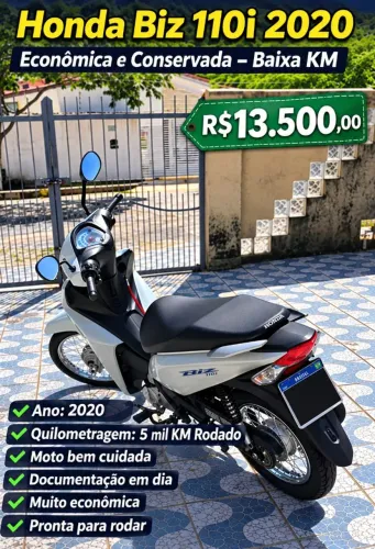 HONDA BIZ 110I 2020 BAIXA QUILOMETRAGEM E REVISADA