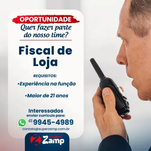 Fiscal de loja - Mercado