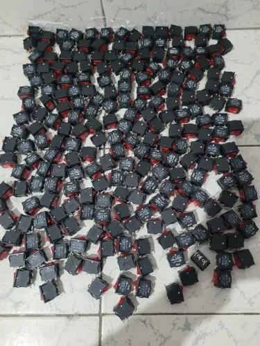 Lote/ kit chaves gangorra liga/desliga vermelha com led (kcd1/ minichave eletrodomésticos)