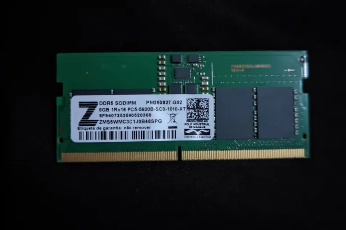 Memória RAM DDR5 8gb Notebook - Leia descrição
