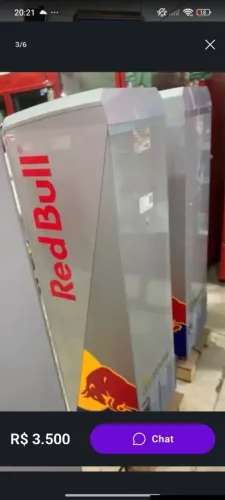 Geladeira Slim Red Bull 