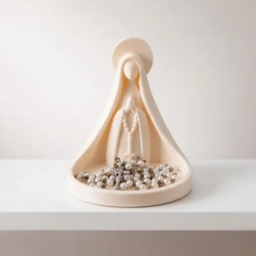 Porta Terço Nossa Senhora Aparecida | Bandeja Decorativa | Impressão 3D