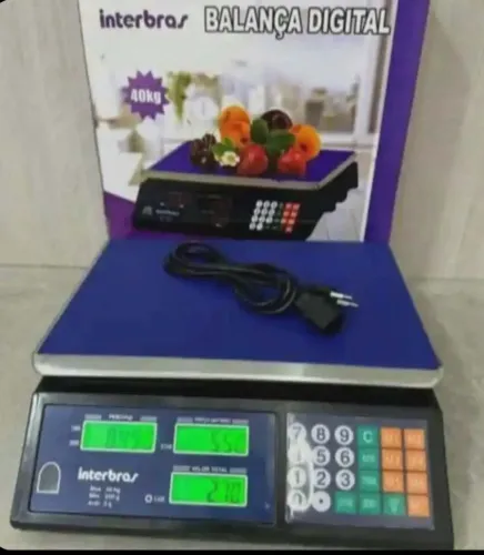 Balança digital 40kg Preta só 169,00 Nova na caixa
