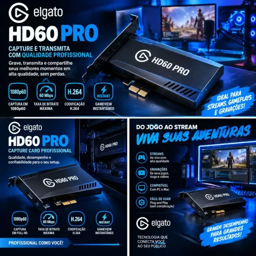 Elgato HD60 Pro - Placa de Captura Profissional 1080p60