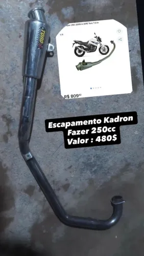 ESCAPAMENTO ESPORTIVO FAZER250 2009/2017