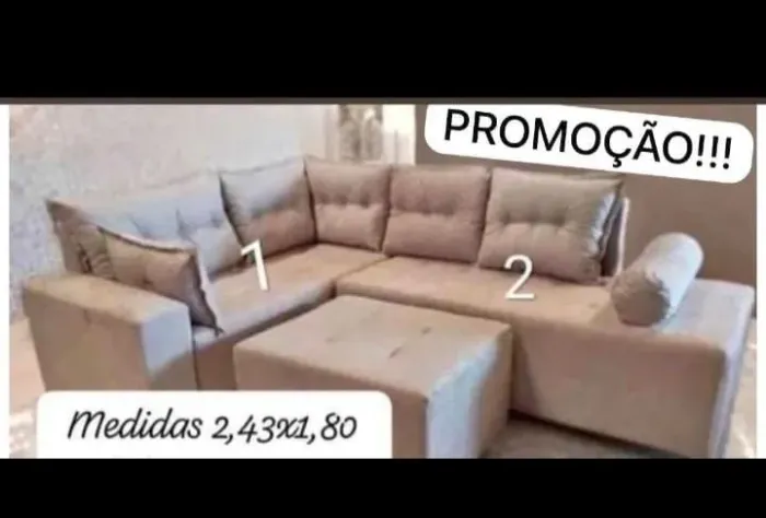 Promoção sofá,medida2,43m de largura,pagamento no ato da entrega,contato *