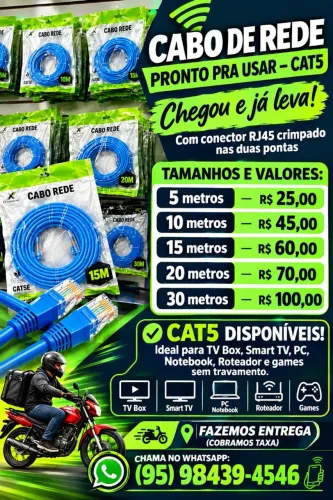 CABO DE REDE CAT5