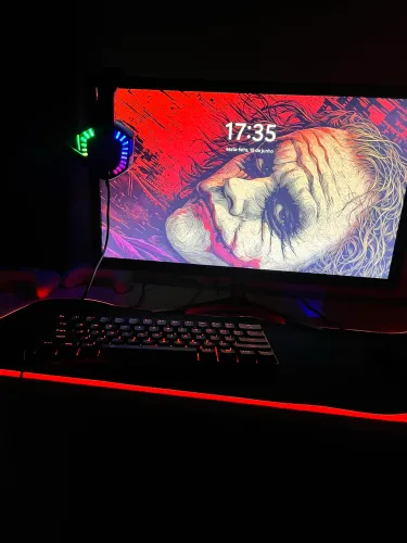 Setup Gamer Completo - PC - Monitor 23,6 + Kit Mt + Fone - 2 controles