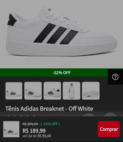 Adidas Breaknet seminovo 34/35