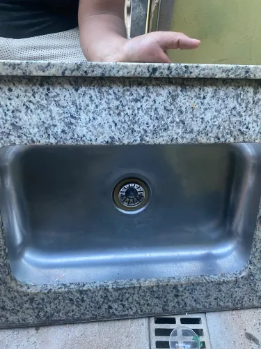 Pia de granito com cuba