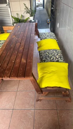Banco/Mesa para varanda ou jardim