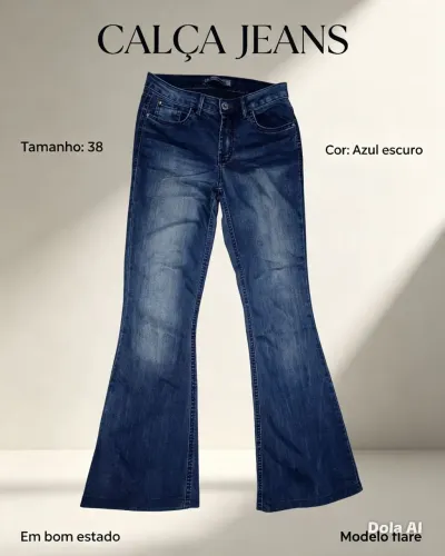 Calça flare feminina