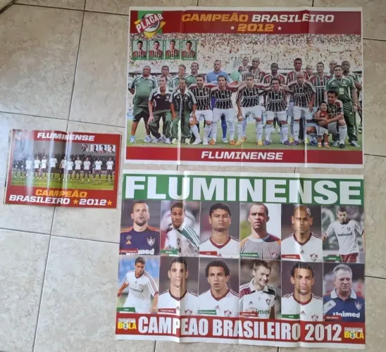 Revistas Placar Fluminense Tetra Campeão Brasileiro 2012 com Pôsteres 