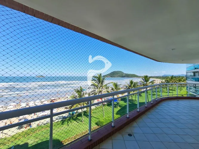 Amplo apartamento pé na areia com vista para o mar, 4 suítes, Riviera