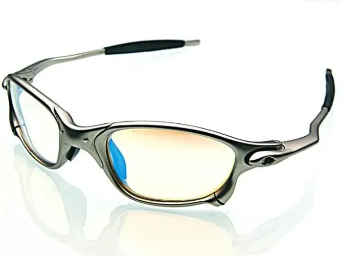 Armação Double X Metal carbon com lentes incolor descanso para grau