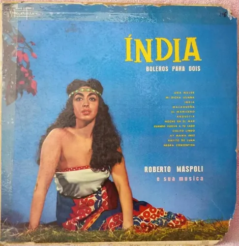 Disco de Vinil Índia - Roberto Máspoli e sua música. Boleros para dois