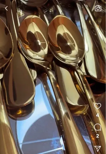 Faqueiro Dourado 24 peças aço inoxidável dourado
