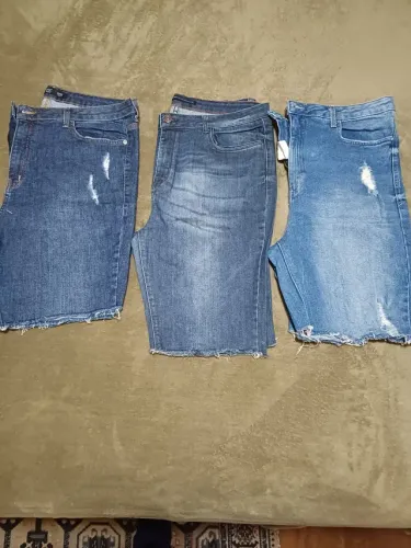 3 bermudas jeans 48 com stretch