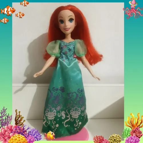 boneca hasbro disney princesa real brilhante ariel 11" a pequena sereia 2015