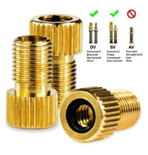 Par Adaptador Válvula Presta (fino) Para Schrader (grosso)