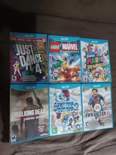 Combo com 6 jogos físicos e originais para nitendo wii u