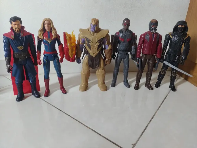 Kit com 6 boneco Titan Hero Séries: Vingadores ultimato 30 cm Hasbro 