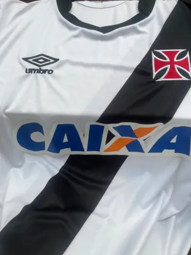 Camisa Vasco 2014/15 Branca XXG em excelente estado! Umbro e patrocínios Tron e caixa