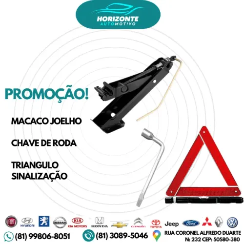MACACO JOELHO CHAVE RODA TRIANGULO SINALIZADOR 
