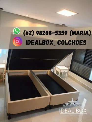 Base Box Baú Super King 193*203, Baú Chapado 