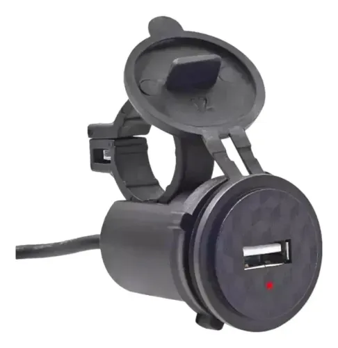 Carregador Usb Celular De Moto Universal - Novo