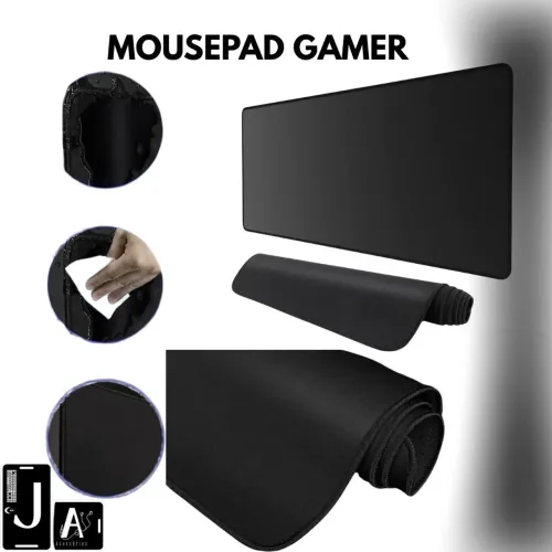 Mousepad Gamer Preto Costurado
