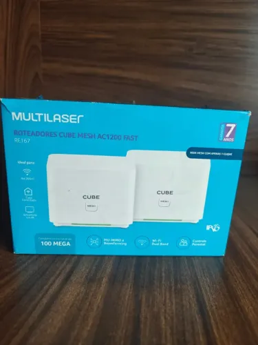 ROTEADOR MESH MULTILASER CUBE AC1200 FAST RE167 GIGALAN