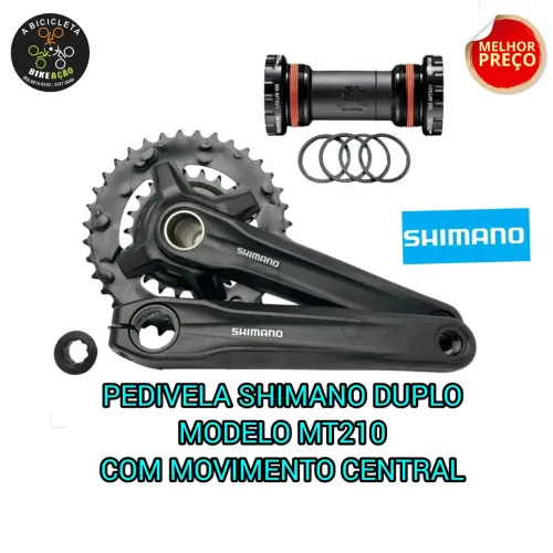 PEDIVELA SHIMANO DUPLO COM MOVIMENTO CENTRAL (NOVO)